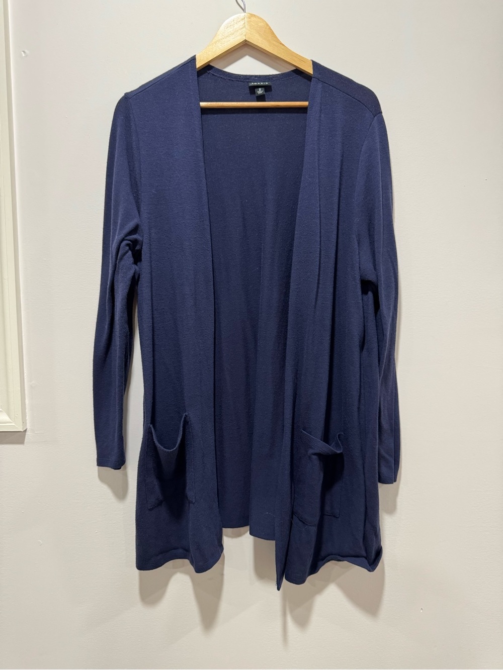 Torrid Navy Blue Hacci Knit Open Front Cardigan Soft Pockets Plus Size 2 2X XXL